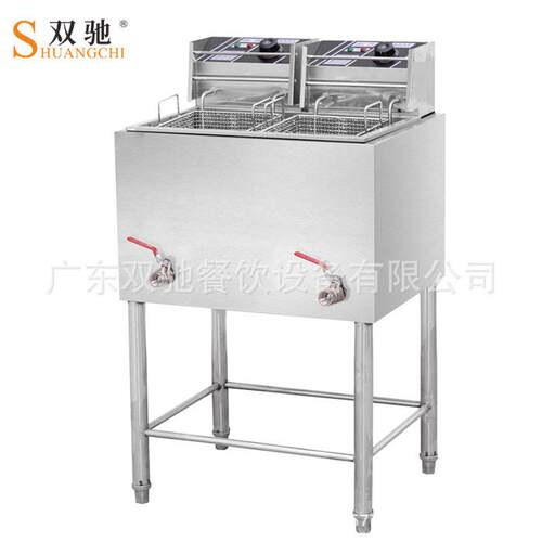 商用立式双缸双筛电热炸炉餐厅酒店用炸鸡炉油炸锅工厂直销