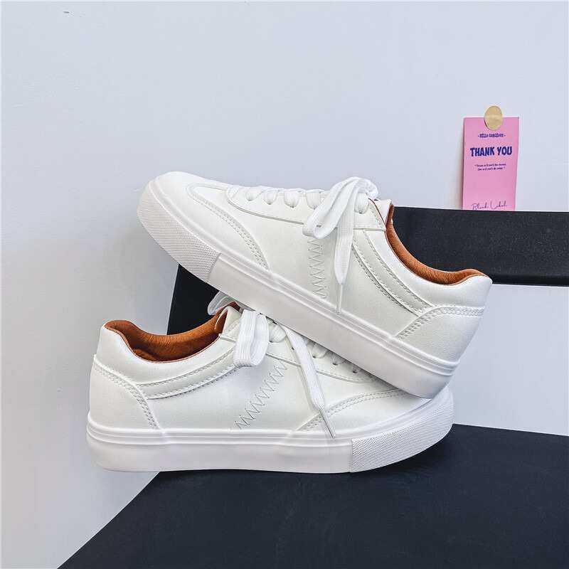春季新款百搭基础大码小白鞋女鞋韩版休闲白色皮面41-43板鞋ins女,女鞋,休闲板鞋,淘宝优惠券,粉丝福利购,淘宝优惠卷