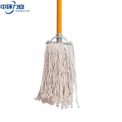 中环力安【白15cm木杆】木杆拖把棉线大堂老式墩布尘推拖布工厂物