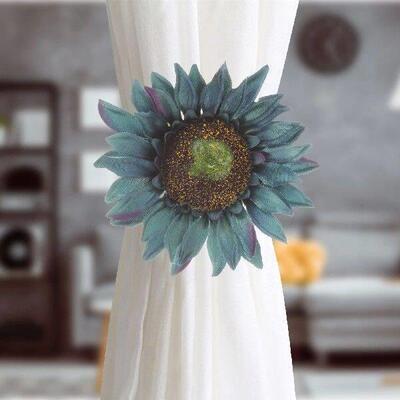 2 Pcs Sunflower Curtain Clip Holdbacks Ties Decorate