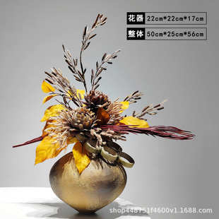 饰品摆件 样板房花设计软摆设装 新假花艺中式 造景道具花仿真拍摄装