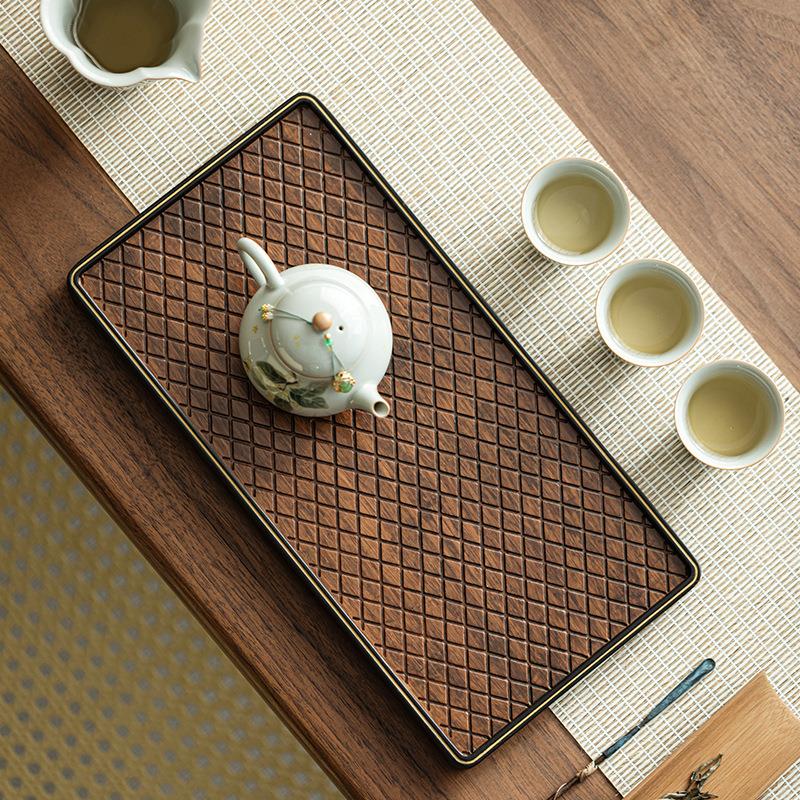 席面重竹茶盘干泡台壶承小号茶托宋席办公室户外茶具配件厂家直销图片