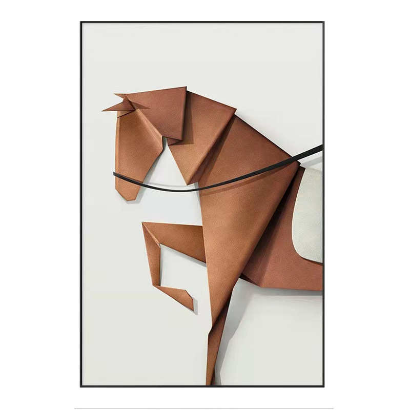 沙发壁画大幅感装饰画客厅挂画骏马奢现代餐厅高级背景简约玄关轻