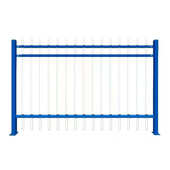 锌围墙学校厂区围墙塑钢护栏钢公园护栏小区护栏定制钢锌pvc围墙