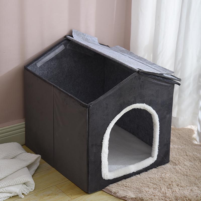 猫窝四季通用冬季保暖宠物窝全封闭猫屋猫笼房子可折叠式宠物猫