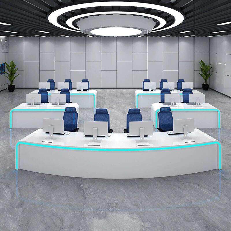 烤漆科技感型指挥多人数据中心控制台调度台办公会议桌操作台桌椅