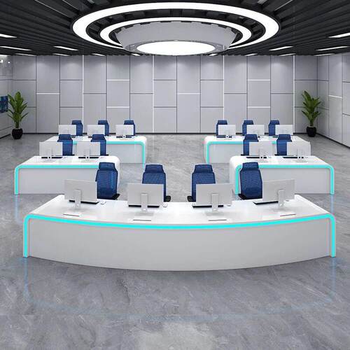 烤漆科技感型指挥多人数据中心控制台调度台办公会议桌操作台桌椅