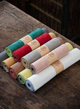 新中式禅意席桌配旗防水绒布茶桌垫干泡台布艺隔热泡茶道垫茶CX01