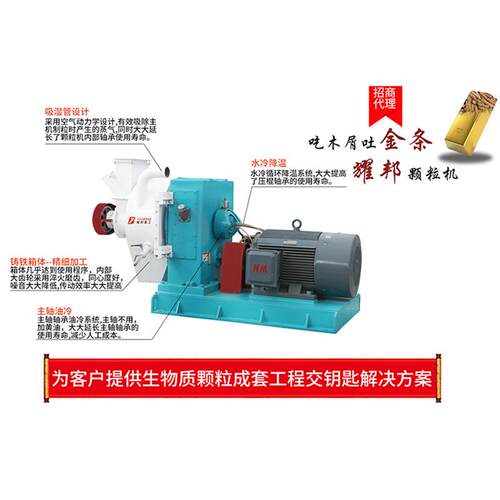 广州耀邦重工YB-620环模颗粒机生物质燃料颗粒机木颗粒