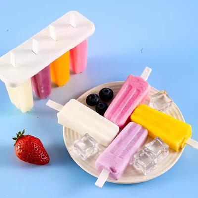 Ice Cream Mold for Home Use DIY Long Handle Ice Pop Molds Cr