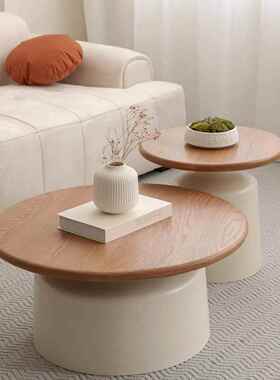 油风公寓茶红几客厅家OBY用小简户型约网铁艺圆形马提尼奶民宿茶