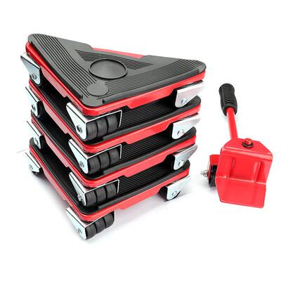5件套三角铁制搬家器 活动万向轮移动工具 便携重物搬动工具
