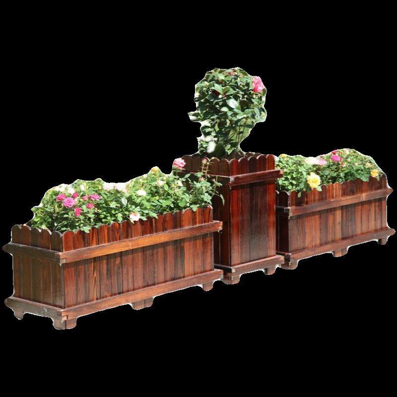 防腐木花箱户外庭院组合隔断围栏护栏花坛长方形种植箱阳台种菜盆,鲜花速递/花卉仿真/绿植园艺,花盆,淘宝优惠券,粉丝福利购,淘宝优惠卷