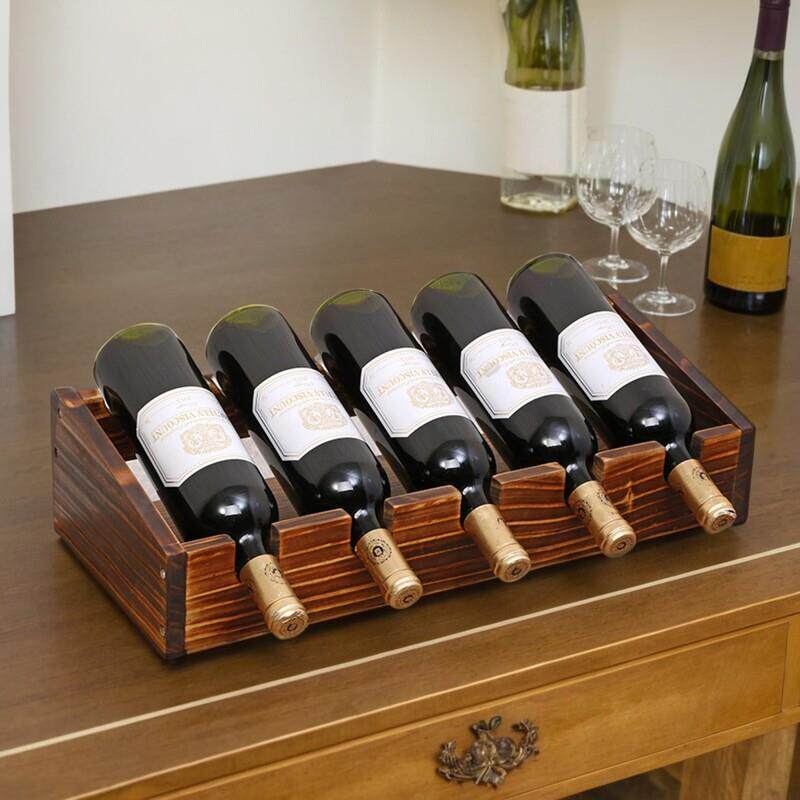 创意红酒架家用实木酒瓶架红酒展示架时尚简约酒柜摆件葡萄酒架子