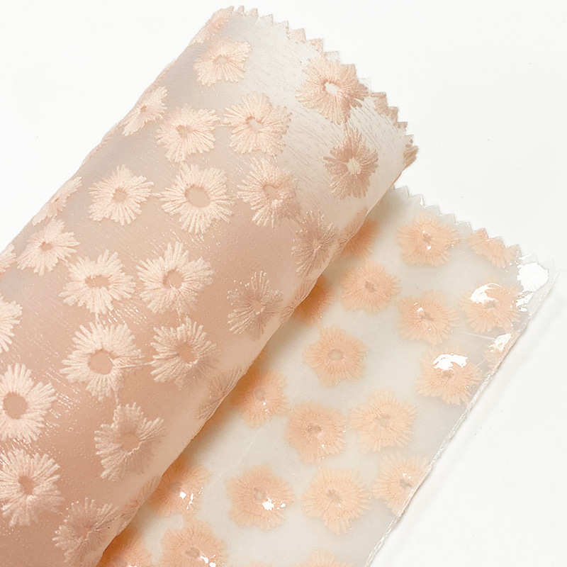 厂家直销 夹网绣花半透膜 网花磨砂光面EVA膜 手袋箱包鞋材料