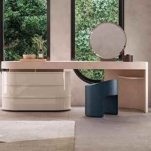 意式 轻奢化妆小凳卧室皮艺矮梳妆凳家用衣帽间子客厅设计凳师278