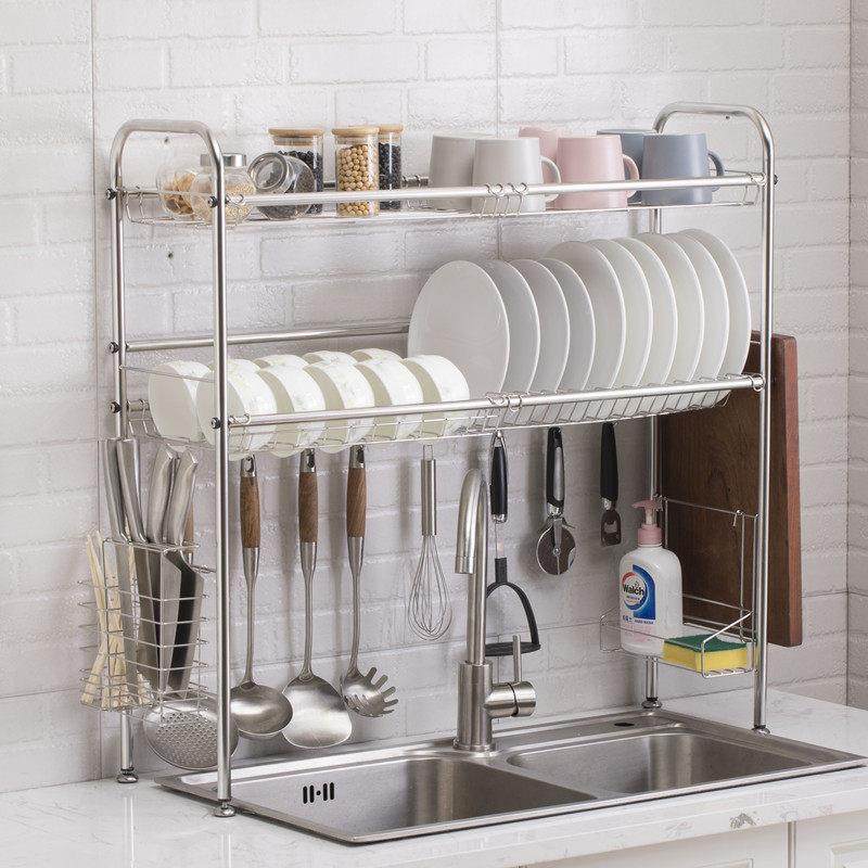 不锈钢水槽架厨房置物架洗碗池水槽上方沥水架碗碟架沥水篮刀筷架,厨房/烹饪用具,水槽置物架,淘宝优惠券,粉丝福利购,淘宝优惠卷