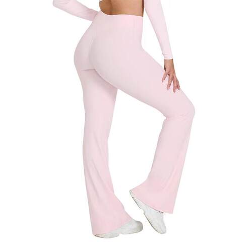 Breathable, tight fitting, nude yoga clothes, flared yoga