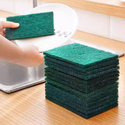 Diamond sand sponge scouring pad, cuttable household dishwas