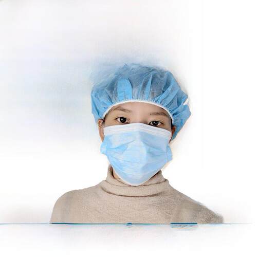 一次性帽子加厚透气PP无纺布防尘帽食品厂头套电子厂防掉发圆帽