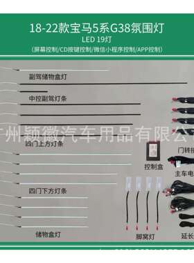 适用于宝马5系F108G3038宝华韦健音响发光盖板罩子气氛围灯主动式