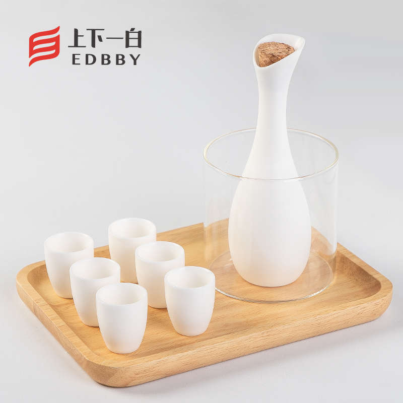 温酒器陶瓷白酒杯分酒器仿古中式古风清酒壶套装小日式女暖酒器