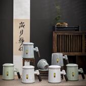 哥窑带盖过滤泡茶杯办公马克杯家用陶瓷喝茶杯个人专用杯子男送礼