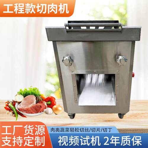 多功能商用工程款立式切肉机全自动大功率不锈钢鲜肉切片切条机