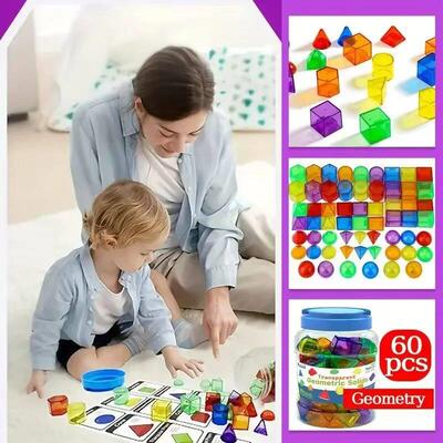 Children Montessori Education Math Toys 3D Geometric Solids