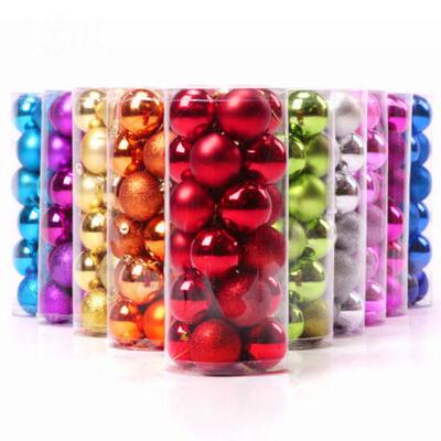 24pcs Christmas Ball Set Tree Ornaments Hanging Baubles 4cm