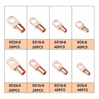 hs鼻子50b钳金色窥盒装铜裸sc美-规款压线口awg240pcs爆端子