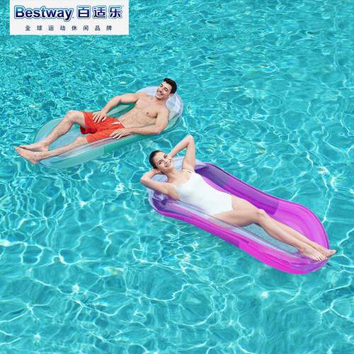 Bestway43103水上躺椅单人浮排 水床水上气垫 透水网充气浮床跨镜
