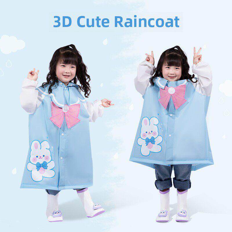 儿童雨衣女童雨鞋套装防暴雨小孩子书包位幼儿园专用上学宝宝雨披