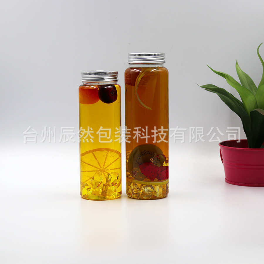 本宫茶瓶一次性保鲜PET网红饮料瓶细长400ML细长 500ML冷泡茶瓶