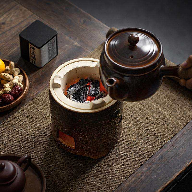 围炉煮茶陶瓷提梁壶木炭烤火温茶炉家用火炉户外烧烤灌灌烤奶