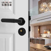 法式 分体木门锁实心门把手室内房门静音双舌锁定制 复古纯铜门锁
