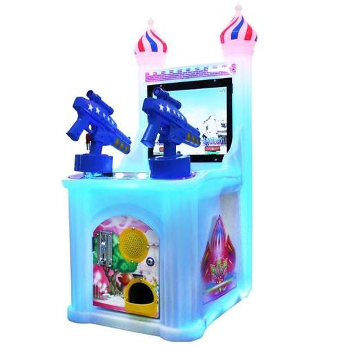 顽北乐 新款儿童投币城堡双枪游戏机单枪加特林赛车模拟游艺机