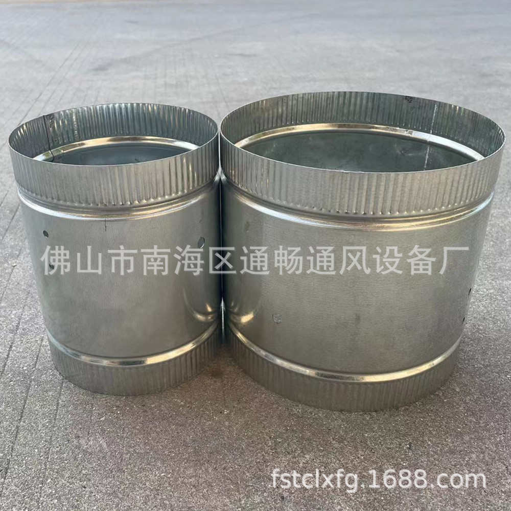 接头螺旋风管白铁皮直通镀锌接配件风管加长内换气扇不锈钢外接