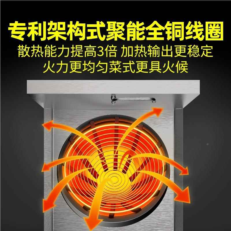 商电用磁炉大锅大功率炒菜堂食餐厅电炒炉商业电磁灶商用灶猛火灶