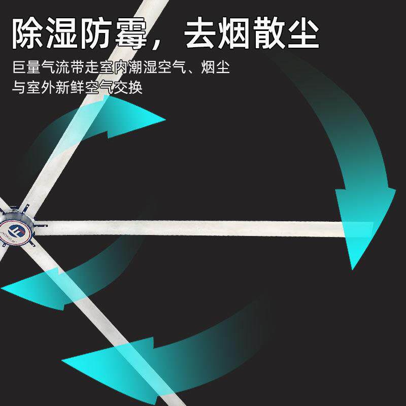 永磁工业风扇大型工厂厂房仓库车间工业大吊扇节能降温工业大风扇