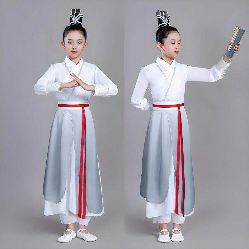 壮志少年行儿童舞蹈演出服中国风少年志水墨朗诵表演服装国学汉服