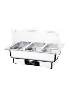 不锈钢自助炉视觉Buffy炉商业透明翻盖电加热隔热炉酒店餐饮特别