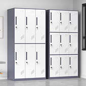 浴室更衣柜带加厚员工套色柜拆装 锁钢制换衣窄健身房储物柜边宿舍