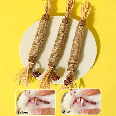1 Pc Cat Toys Silvervine Chew Stick Polygonum Kitty Raffia G