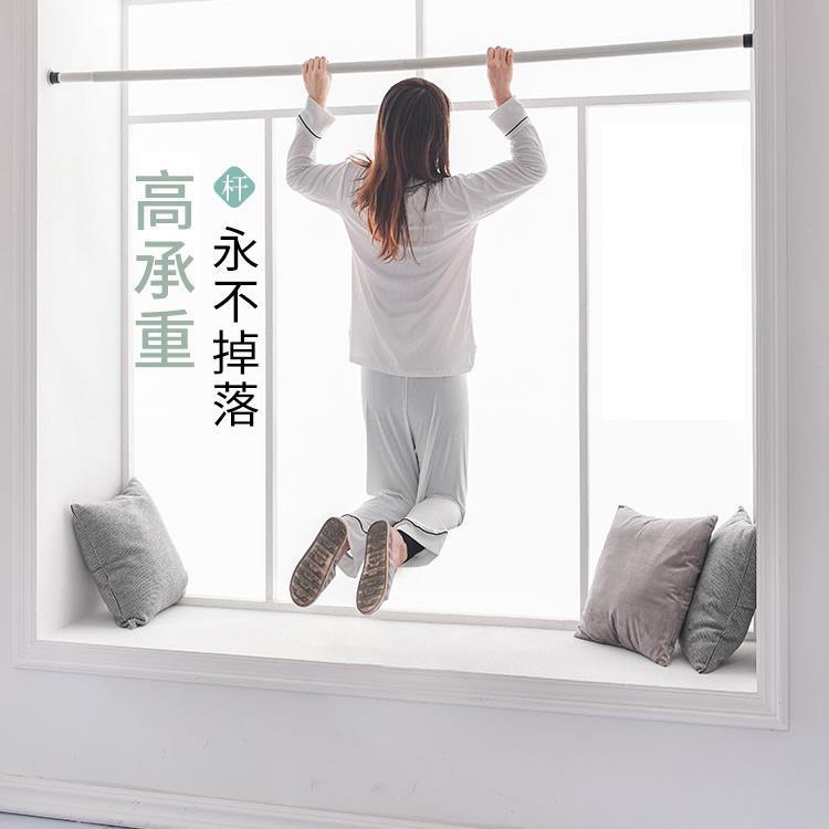 卧室一窗帘全遮光225新款打孔免安F9676HHH装伸缩杆整套简易0小飘