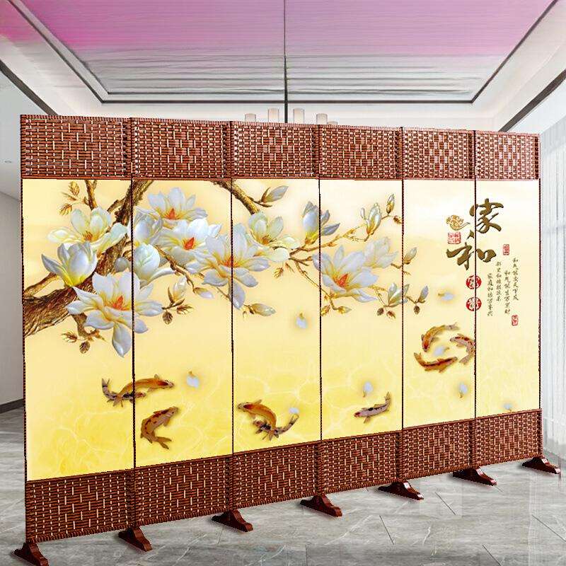 中式客厅移动折叠屏风隔断墙卧室简约现代简易遮挡帘房间床边家用