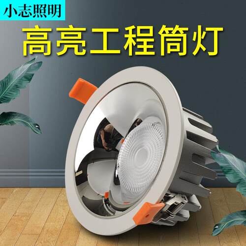 嵌入式天花灯3寸5寸6寸8寸led筒灯酒店商场10w20w30w50w40cob筒灯