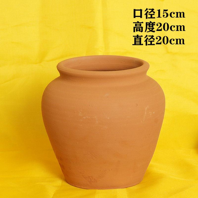 手工黄土罐陶瓷瓦罐黄色五色陶土陶罐风水招财聚宝盆无孔无釉摆件