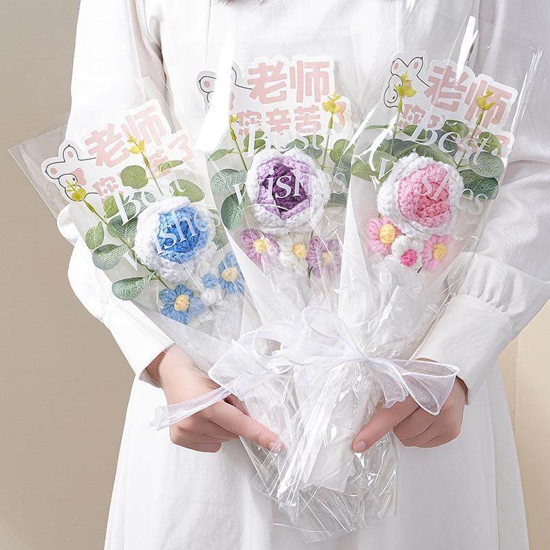 单支花束包装袋鲜花玫瑰花多支套袋透明花束摆摊花艺包花diy材料,家居饰品,餐桌花艺,淘宝优惠券,粉丝福利购,淘宝优惠卷