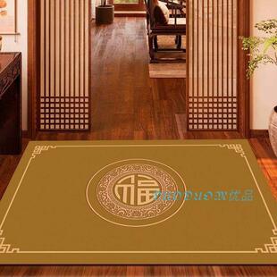 土黄色地垫入户门垫硅泥藻防滑软垫玄关咖色地毯一刷即净进门脚垫